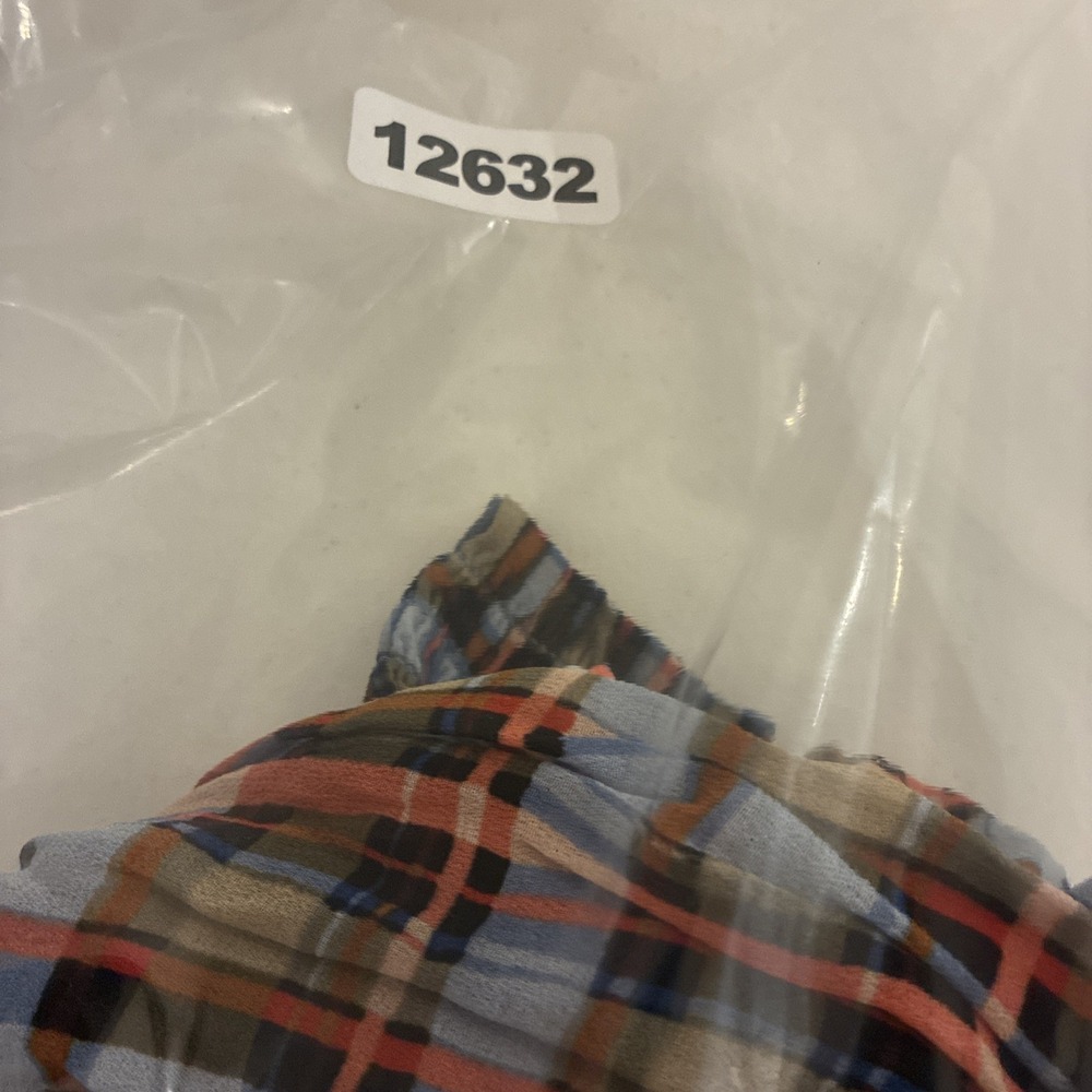 Maeve Anthropologie Laila Blouse Womens Size 2 Plaid Ruffle‎ Sheer Prairie Wrap - Picture 12 of 12